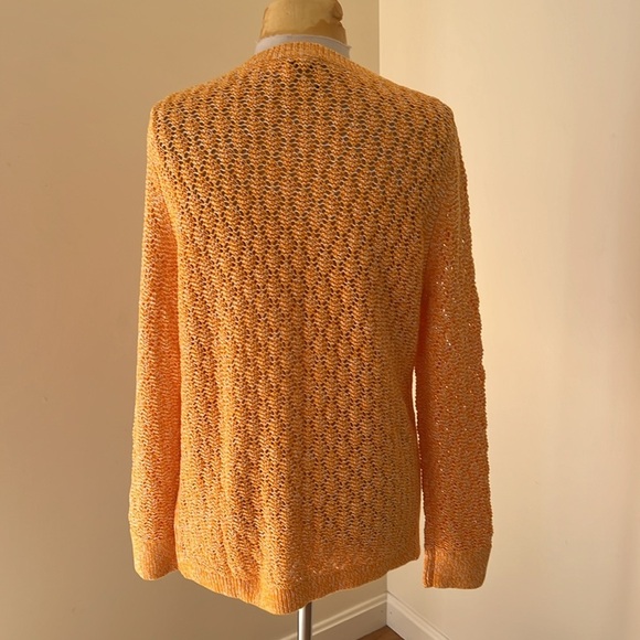 New! Talbots large orange knit crew sweater. - Picture 3 of 7